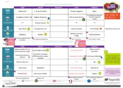 Menus du 16 au 29 septembre 2024