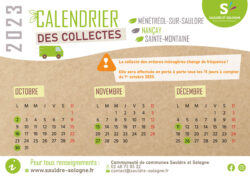 Calendrier collecte biodéchets phase test