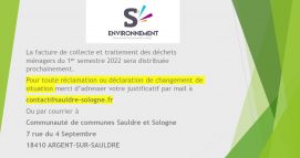 Facture de collecte et traitement des déchets