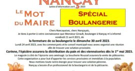 Mot du Maire spécial Boulangerie