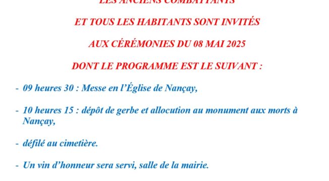 Cérémonies du 8 mai 1945