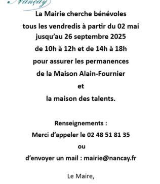Recherche bénévoles
