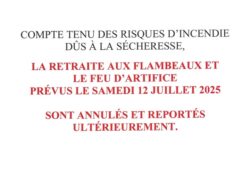 Annulation feu d'artifice