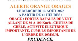 ALERTE ORANGE ORAGES