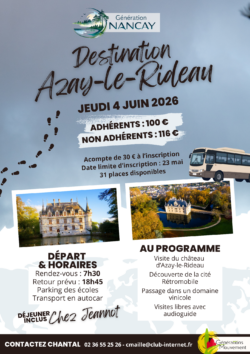 4 juin Azay-le-Rideau