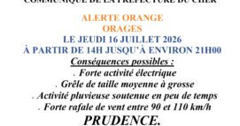 ALERTE ORANGE ORAGES