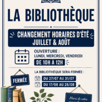 Bibliothèque juillet aout