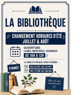 Bibliothèque juillet aout