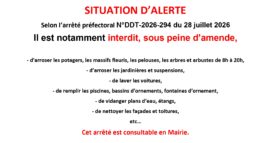 💧 Arrêté du 28 juillet 2026 💧